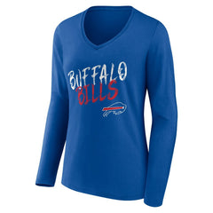 Women's Hustle Long Sleeve V-Neck T-Shirt - Buffalo Bills