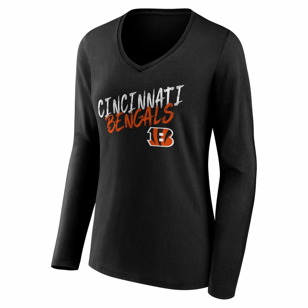 Women's Hustle Long Sleeve V-Neck T-Shirt - Cincinnati Bengals