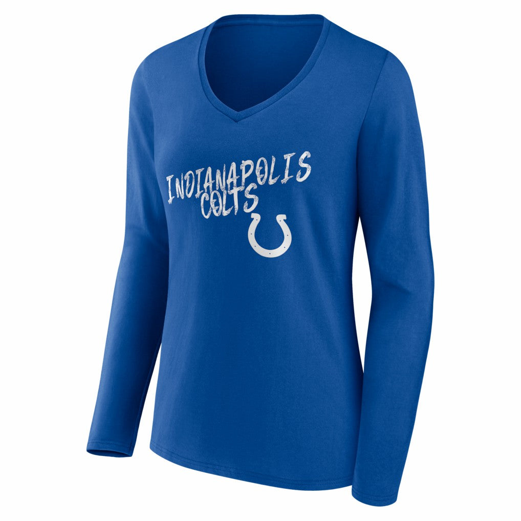 Women's Hustle Long Sleeve V-Neck T-Shirt - Indianapolis Colts