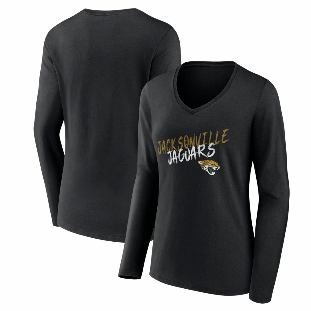 Women's Hustle Long Sleeve V-Neck T-Shirt - Jacksonville Jaguars