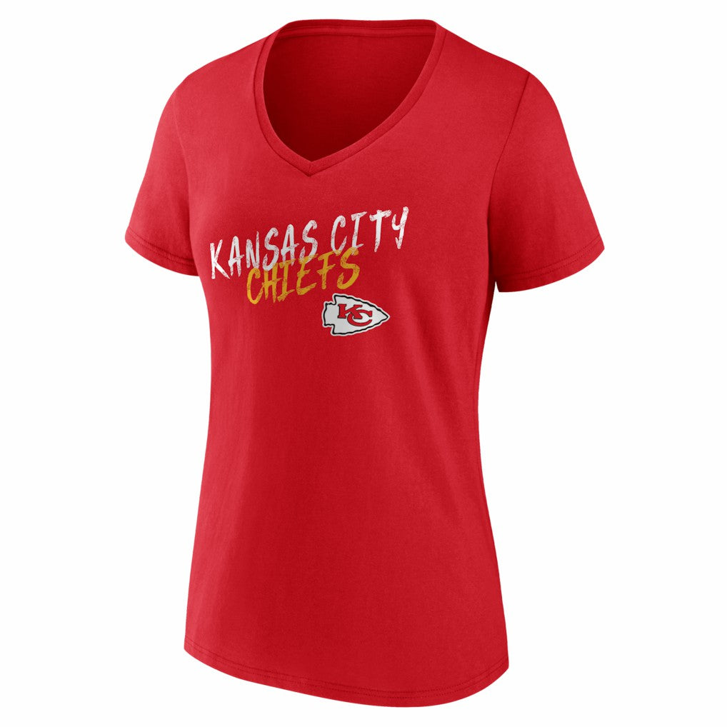 Women's Hustle V-Neck T-Shirt - Kansas City Chiefs