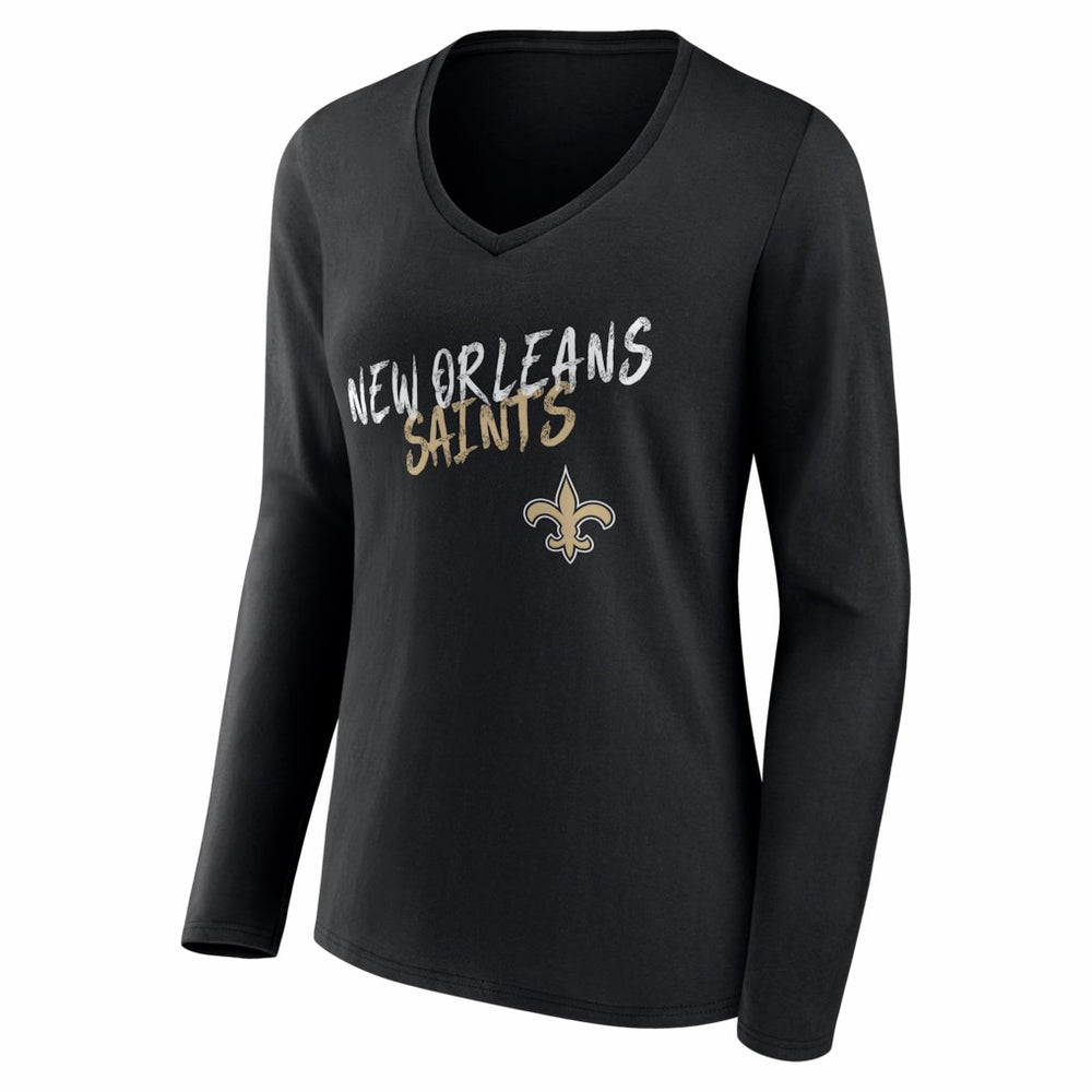 Women's Hustle Long Sleeve V-Neck T-Shirt - New Orleans Saints