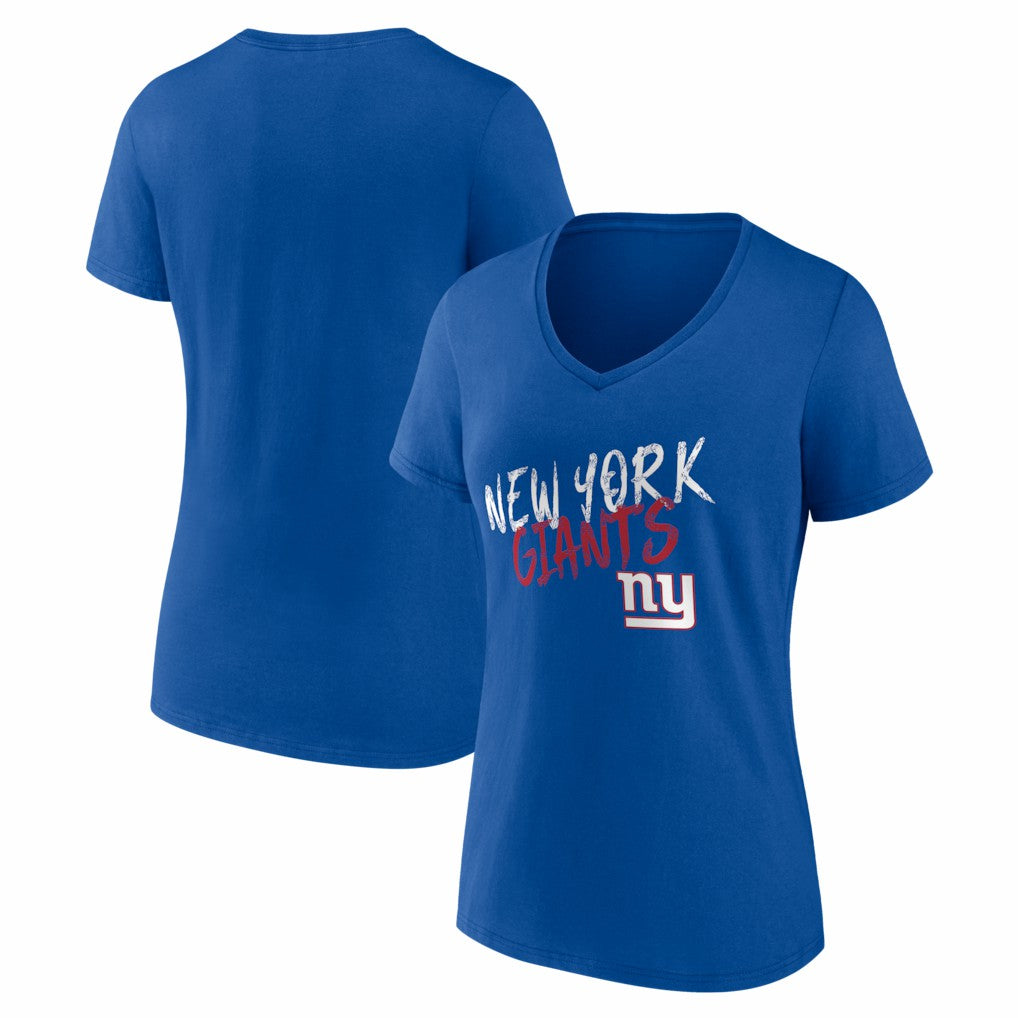 Women's Hustle V-Neck T-Shirt - New York Giants
