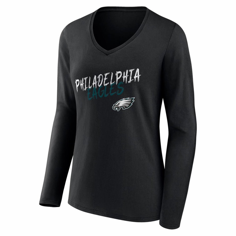 Women's Hustle Long Sleeve V-Neck T-Shirt - Philadelphia Eagles