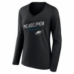 Women's Hustle Long Sleeve V-Neck T-Shirt - Philadelphia Eagles