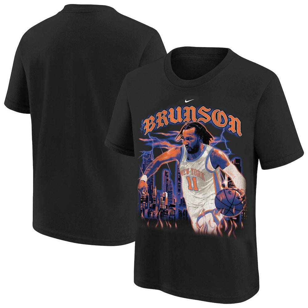 NBA Jalen Brunson New York Knicks Youth City Edition Player T-Shirt