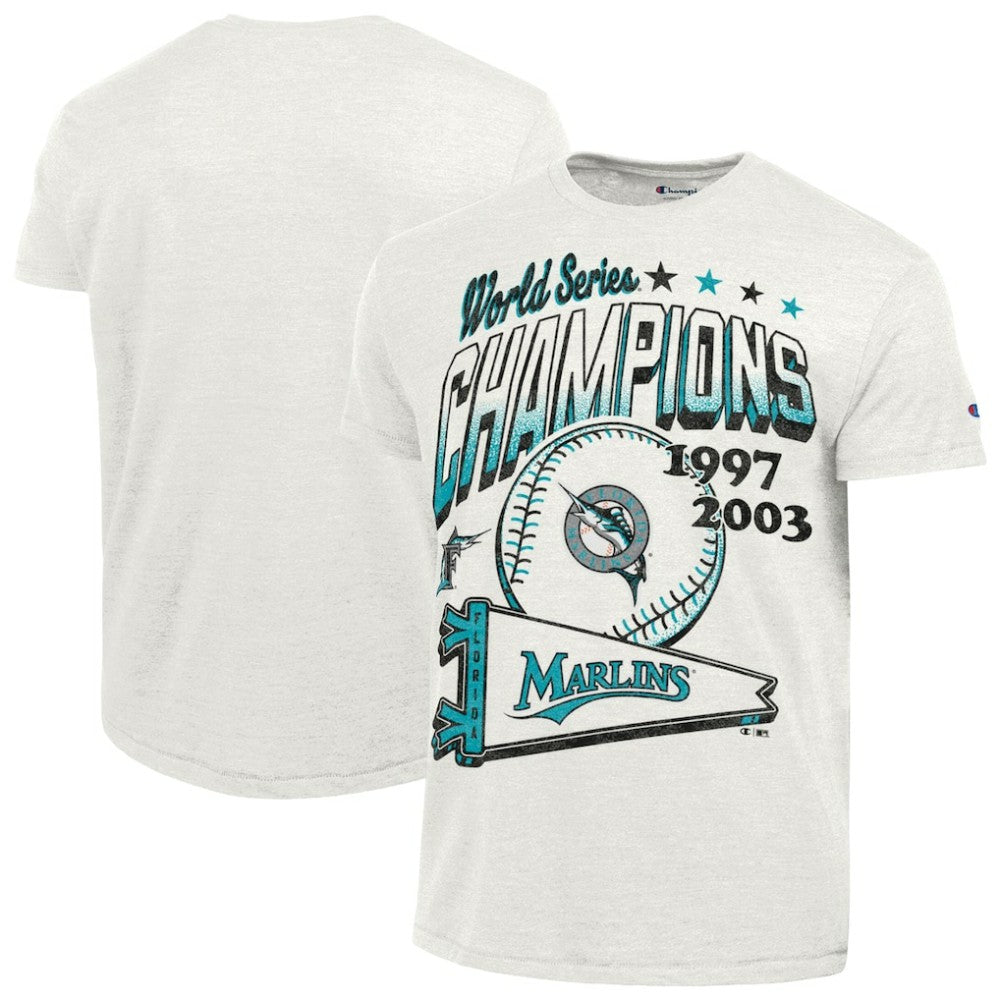 MLB Miami Marlins Champion Winning Tradition Cooperstown Tri-Blend T-Shirt