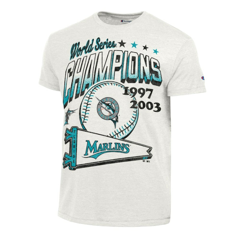 MLB Miami Marlins Champion Winning Tradition Cooperstown Tri-Blend T-Shirt