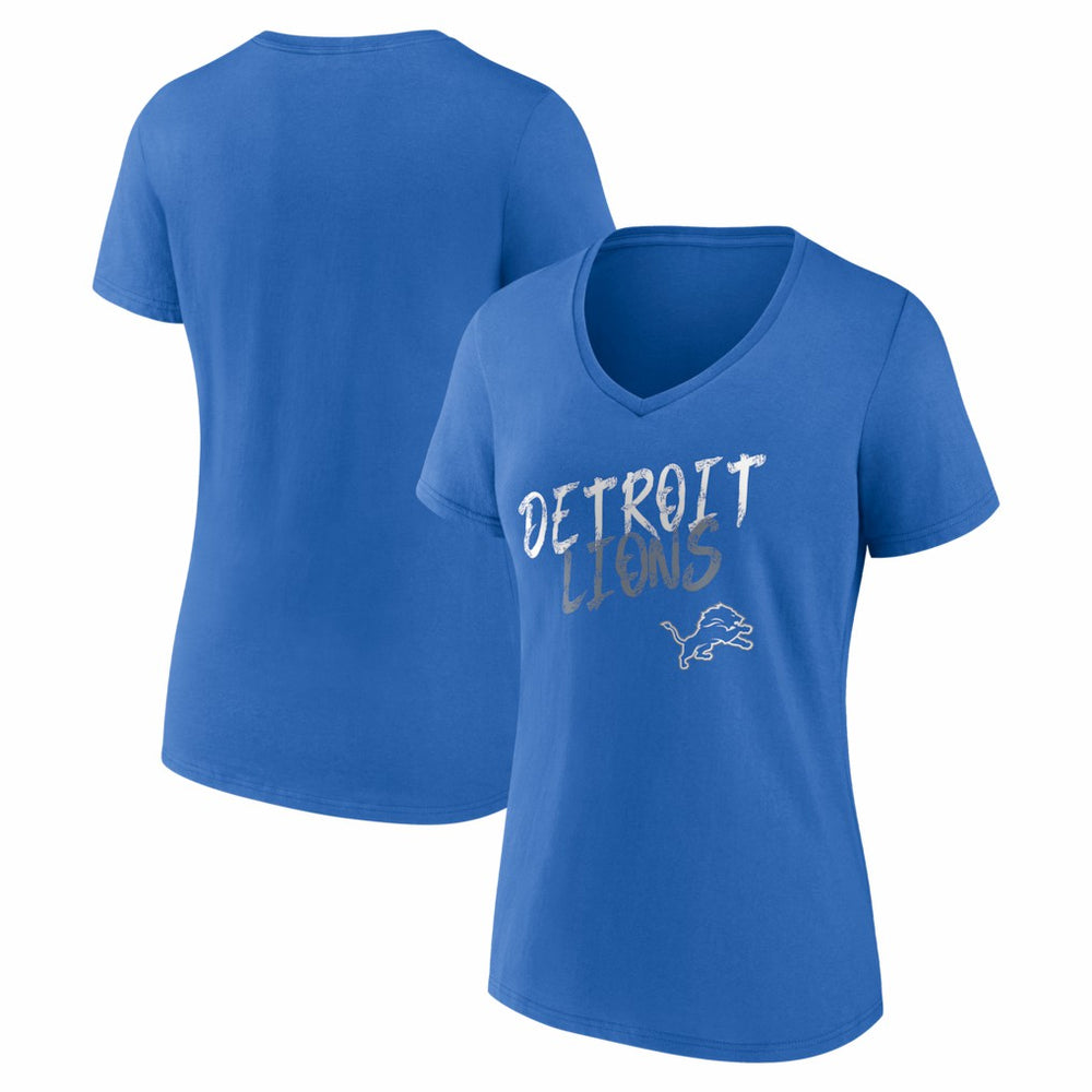 Women's Hustle V-Neck T-Shirt - Detroit Lions