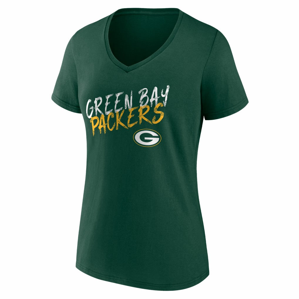 Women's Hustle V-Neck T-Shirt - Green Bay Packers