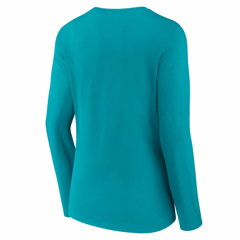 Women's Hustle Long Sleeve V-Neck T-Shirt - Miami Dolphins