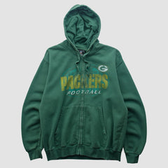 Team Edition Apparel 2010s Hooded Full Zip Sweatshirt - Green Bay Packers