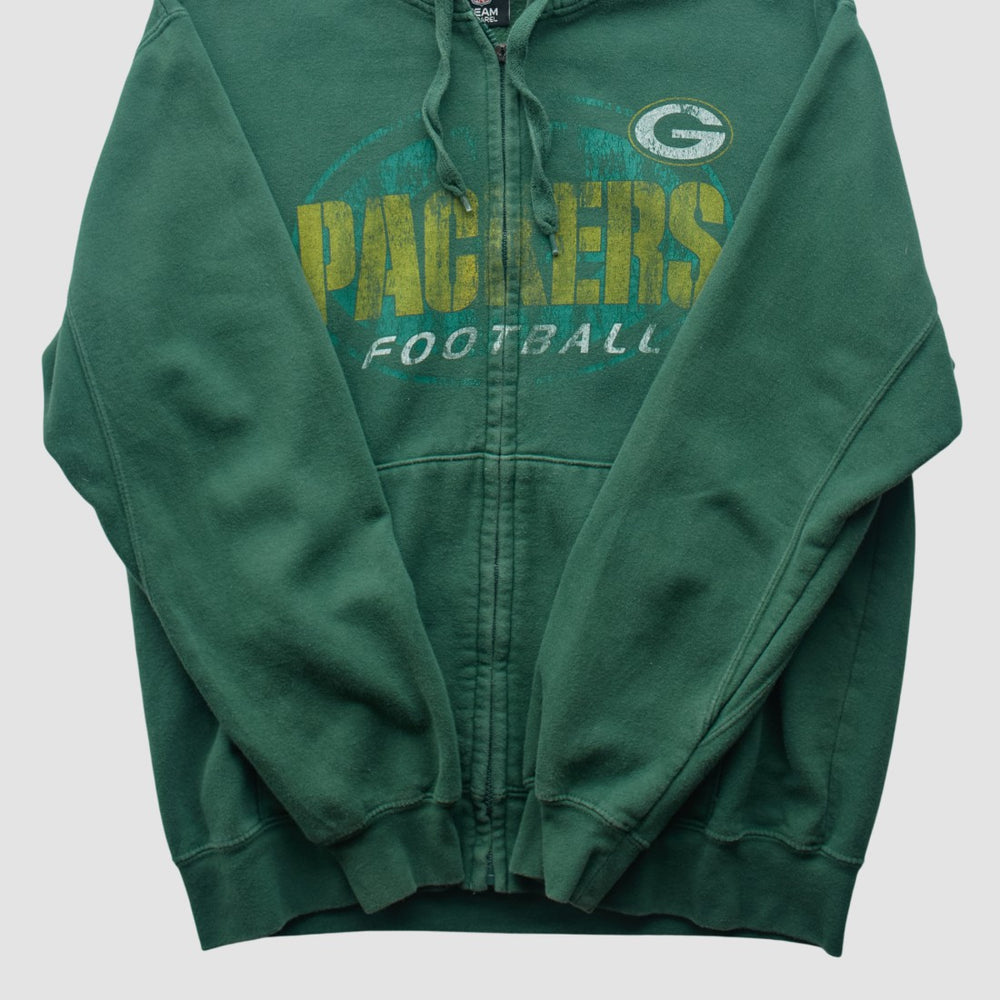 Team Edition Apparel 2010s Hooded Full Zip Sweatshirt - Green Bay Packers