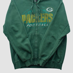 Team Edition Apparel 2010s Hooded Full Zip Sweatshirt - Green Bay Packers