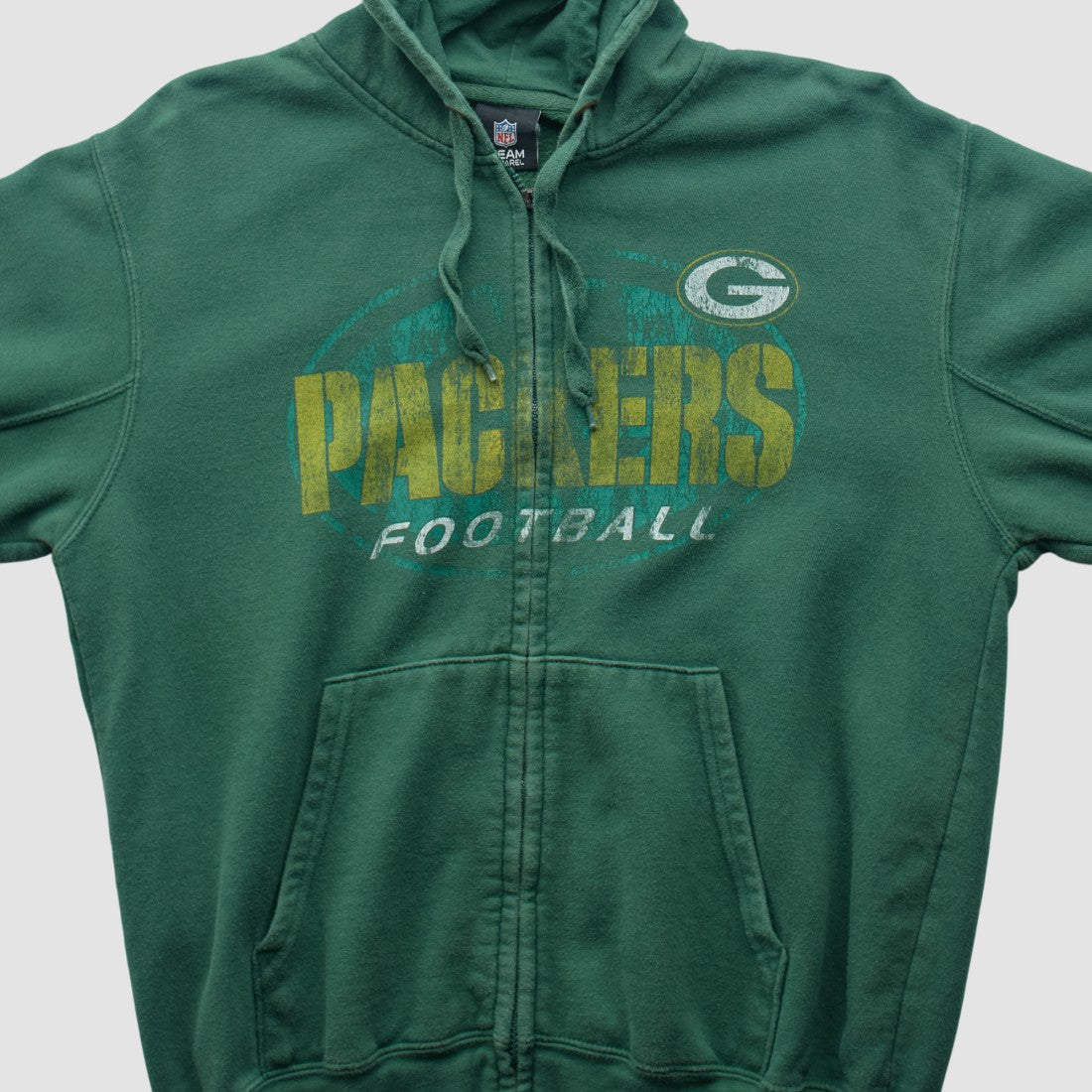 Team Edition Apparel 2010s Hooded Full Zip Sweatshirt - Green Bay Packers