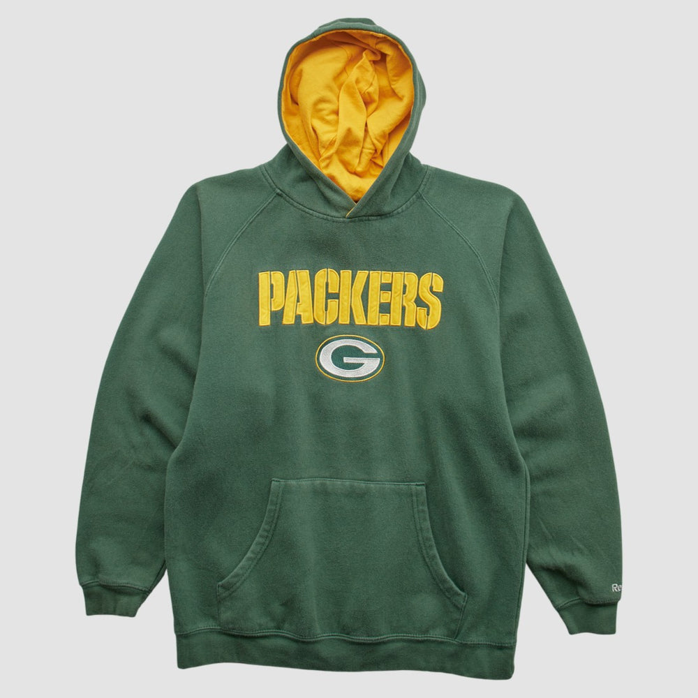Reebok 2000s Hooded Pullover Sweatshirt - Green Bay Packers
