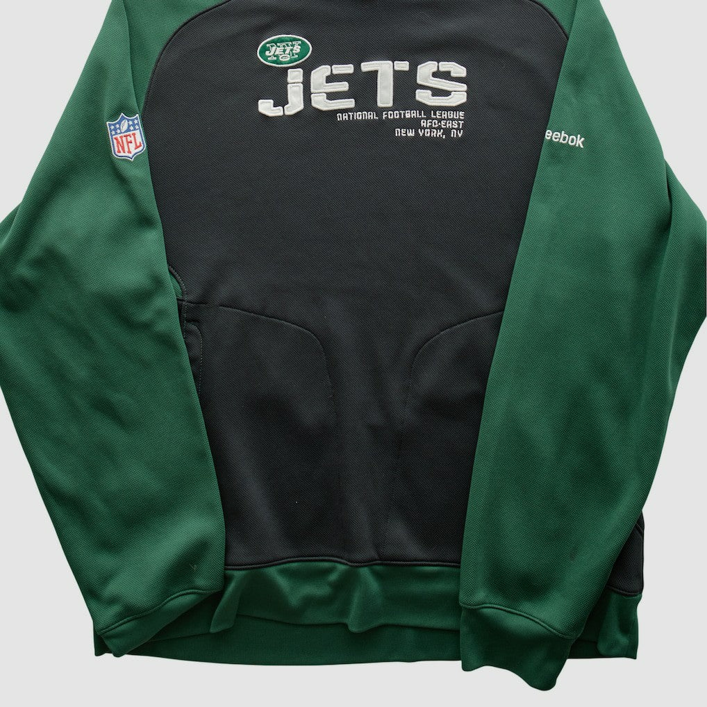 Reebok 2010s Hooded Pullover Sweatshirt - New York Jets