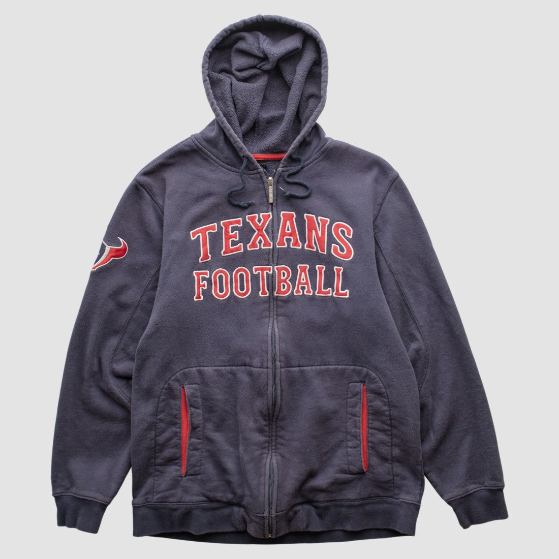 Reebok 2010s Hooded Full Zip Sweatshirt - Houston Texans
