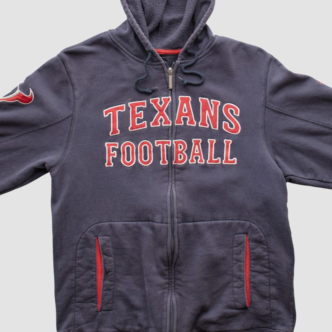 Reebok 2010s Hooded Full Zip Sweatshirt - Houston Texans