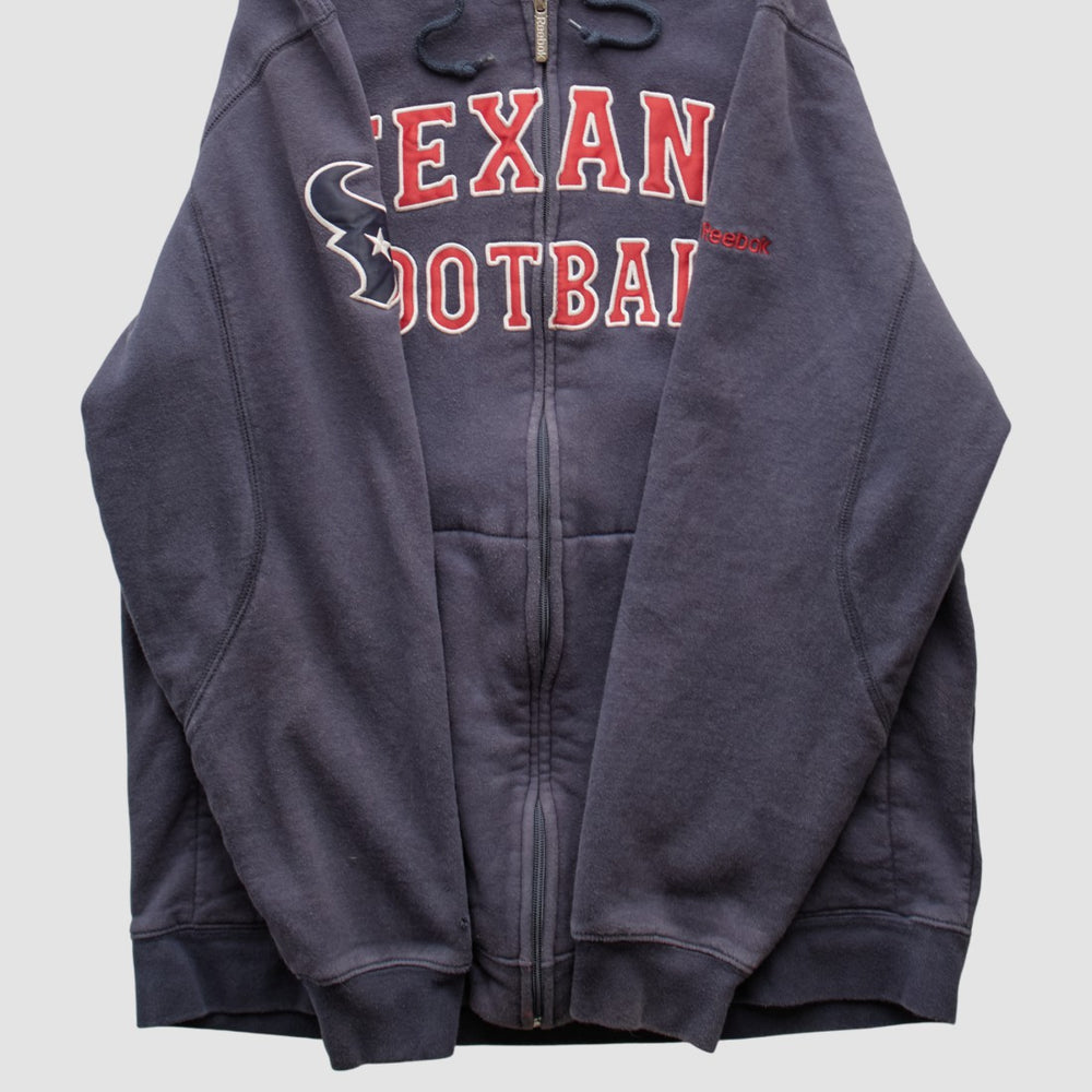 Reebok 2010s Hooded Full Zip Sweatshirt - Houston Texans