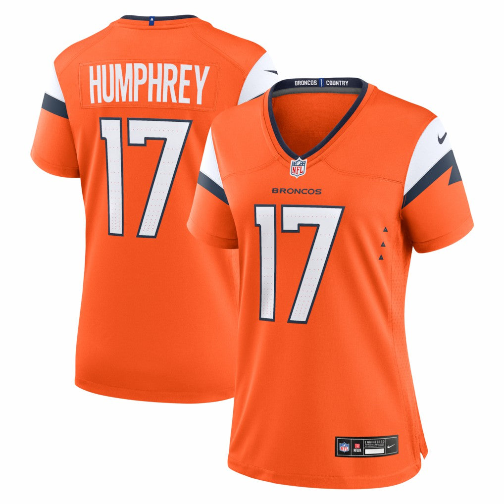Lil'Jordan Humphrey  Women's Team Game Jersey - Denver Broncos
