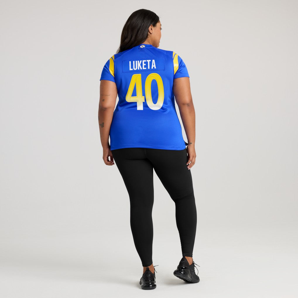 Jesse Luketa  Women's Team Game Jersey - Los Angeles Rams