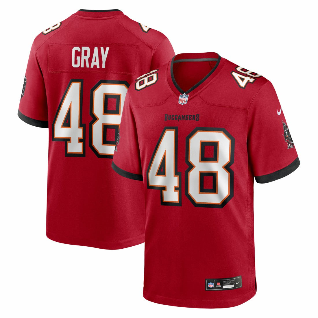 JT Gray  Team Game Jersey - Tampa Bay Buccaneers