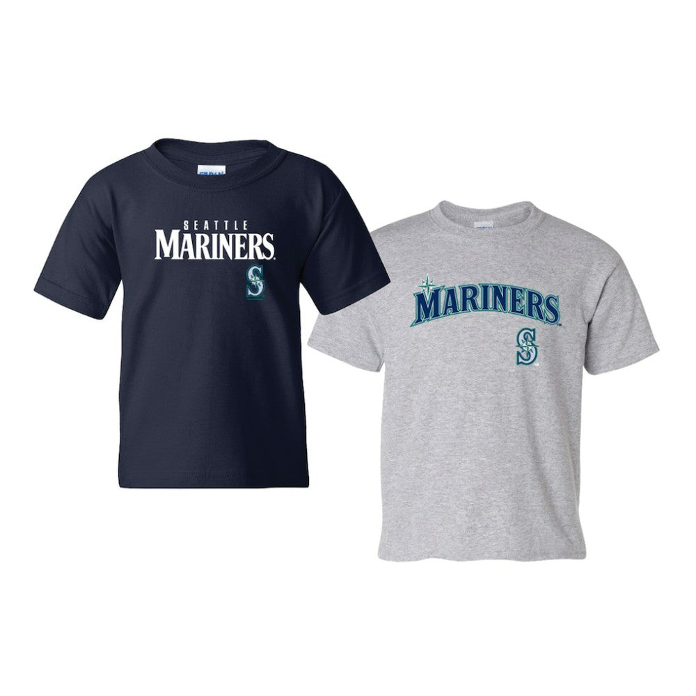 MLB Seattle Mariners Soft as a Grape Youth 2-Pack Logo T-Shirt Set