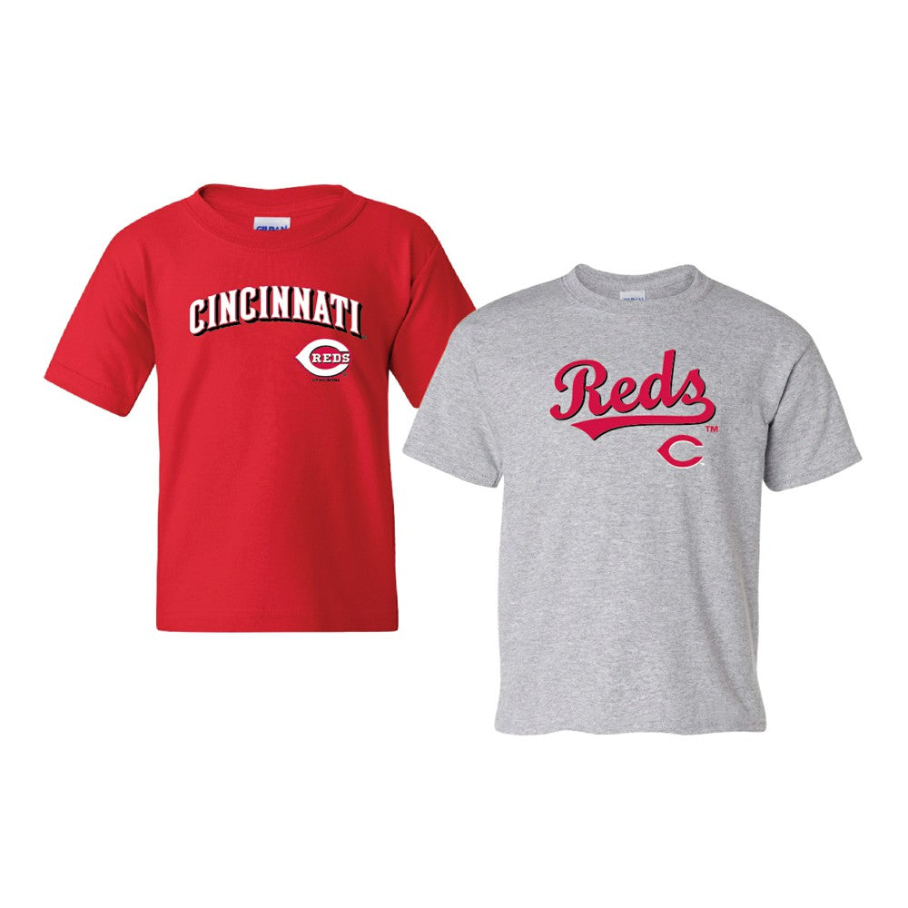 MLB Cincinnati Reds Soft as a Grape Youth 2-Pack Logo T-Shirt Set