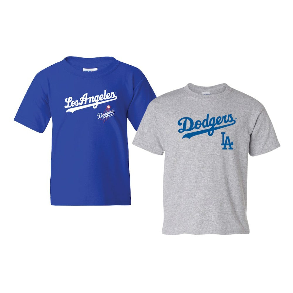 MLB Los Angeles Dodgers Soft as a Grape Youth 2-Pack Logo T-Shirt Set