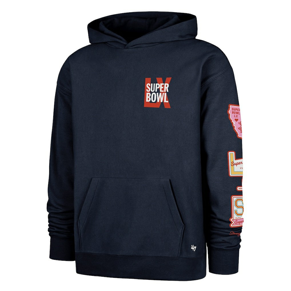 Stoney Clover Lane x '47 Women's Super Bowl LX Patches Foundation Hoodie - New England Patriots