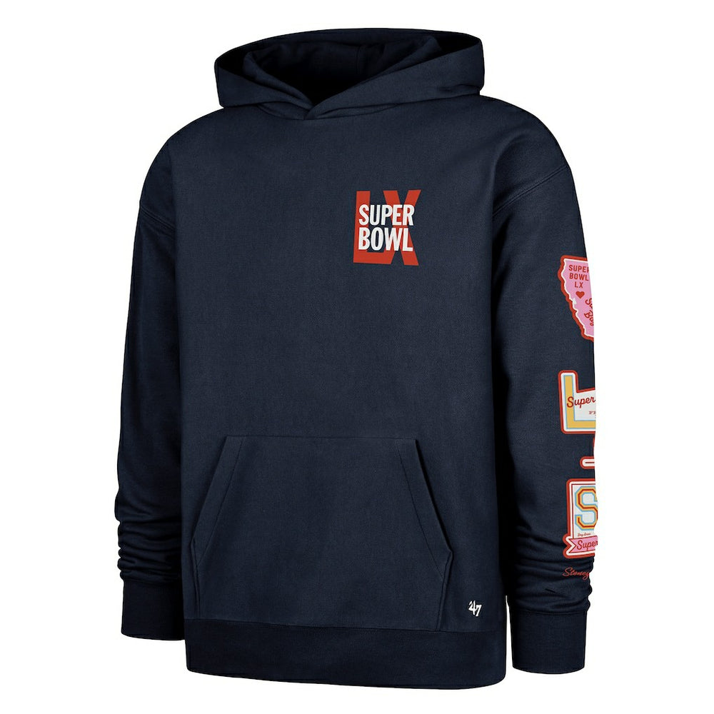 Stoney Clover Lane x '47 Women's Super Bowl LX Patches Foundation Hoodie - New England Patriots