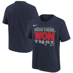Youth 2025 AFC East Division Champions Locker Room Trophy Collection T-Shirt - New England Patriots
