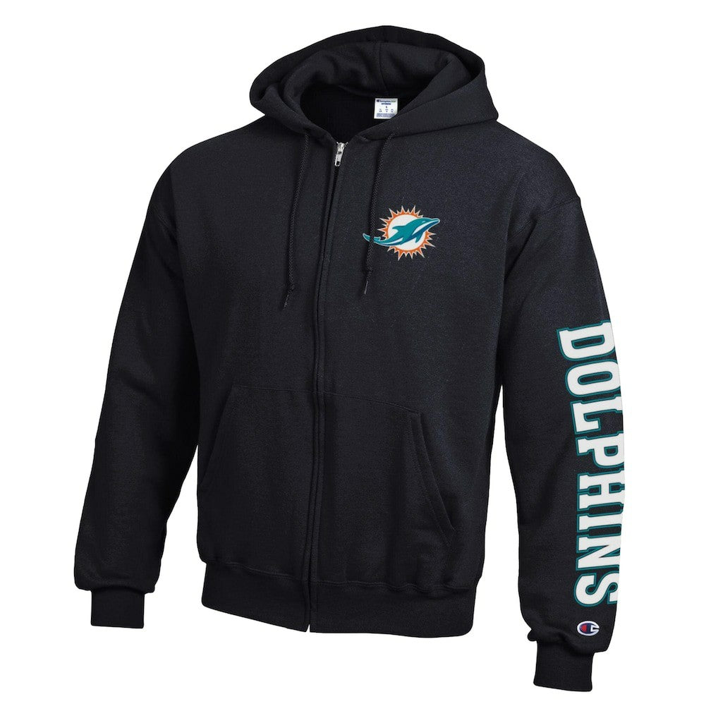Powerblend Fleece Full-Zip Hoodie - Miami Dolphins