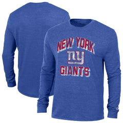 Ultimate Tri-Blend Long Sleeve T-Shirt - New York Giants
