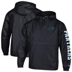Packable Windbreaker Half-Zip Jacket - Carolina Panthers
