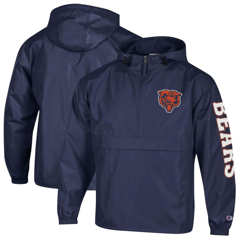 Packable Windbreaker Half-Zip Jacket - Chicago Bears