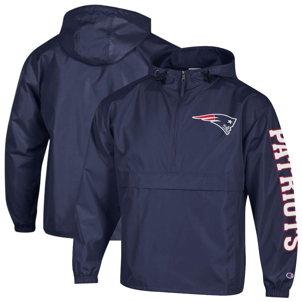 Packable Windbreaker Half-Zip Jacket - New England Patriots