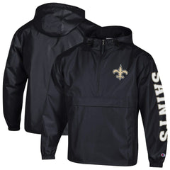 Packable Windbreaker Half-Zip Jacket - New Orleans Saints