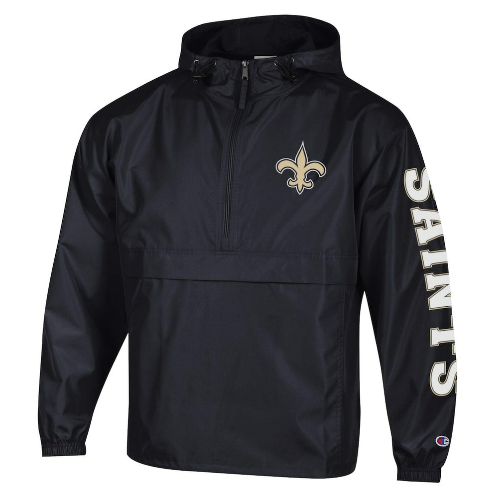 Packable Windbreaker Half-Zip Jacket - New Orleans Saints