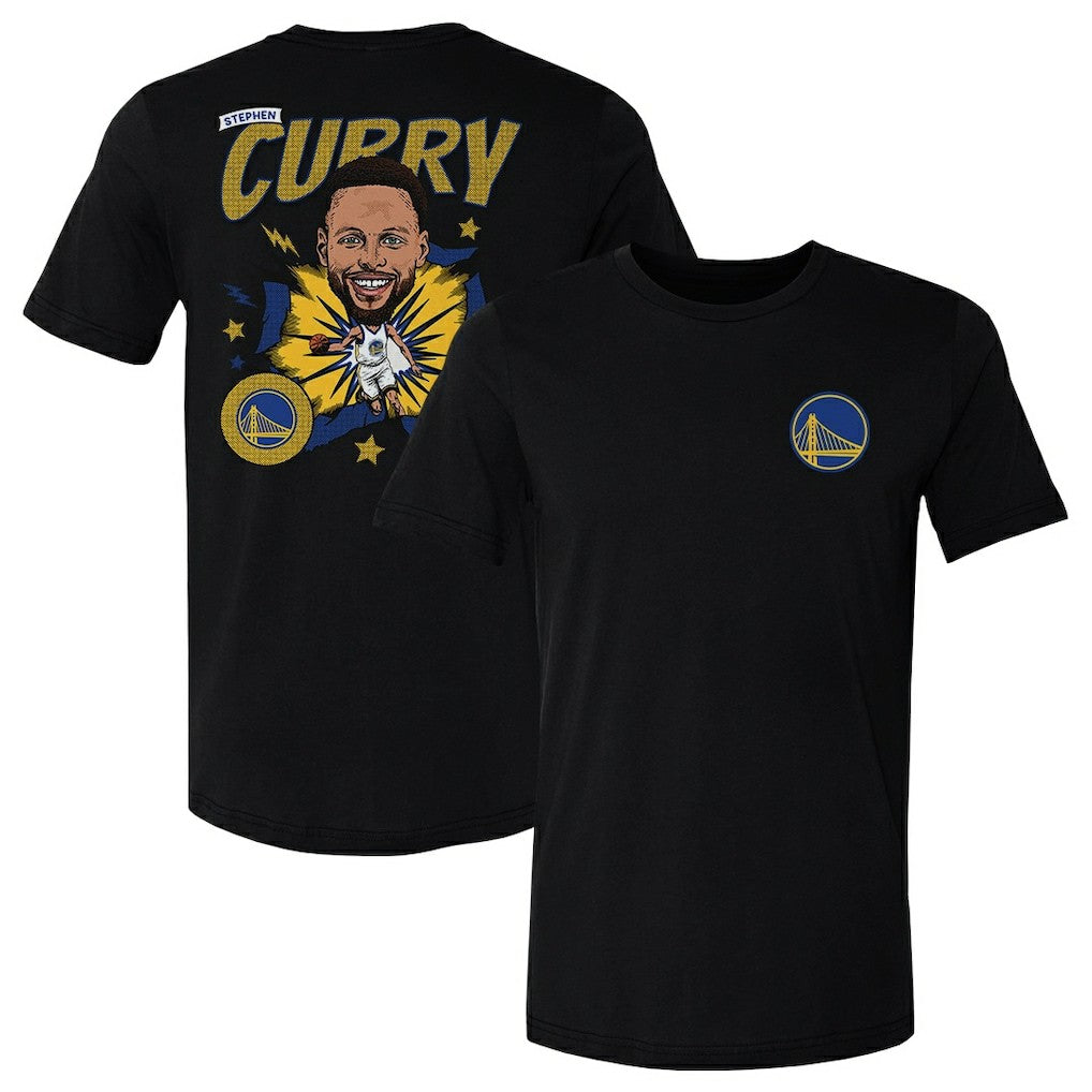 NBA Stephen Curry Golden State Warriors 500 Level Caricature T-Shirt sale