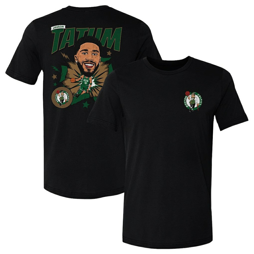 NBA Jayson Tatum Boston Celtics 500 Level Caricature T-Shirt