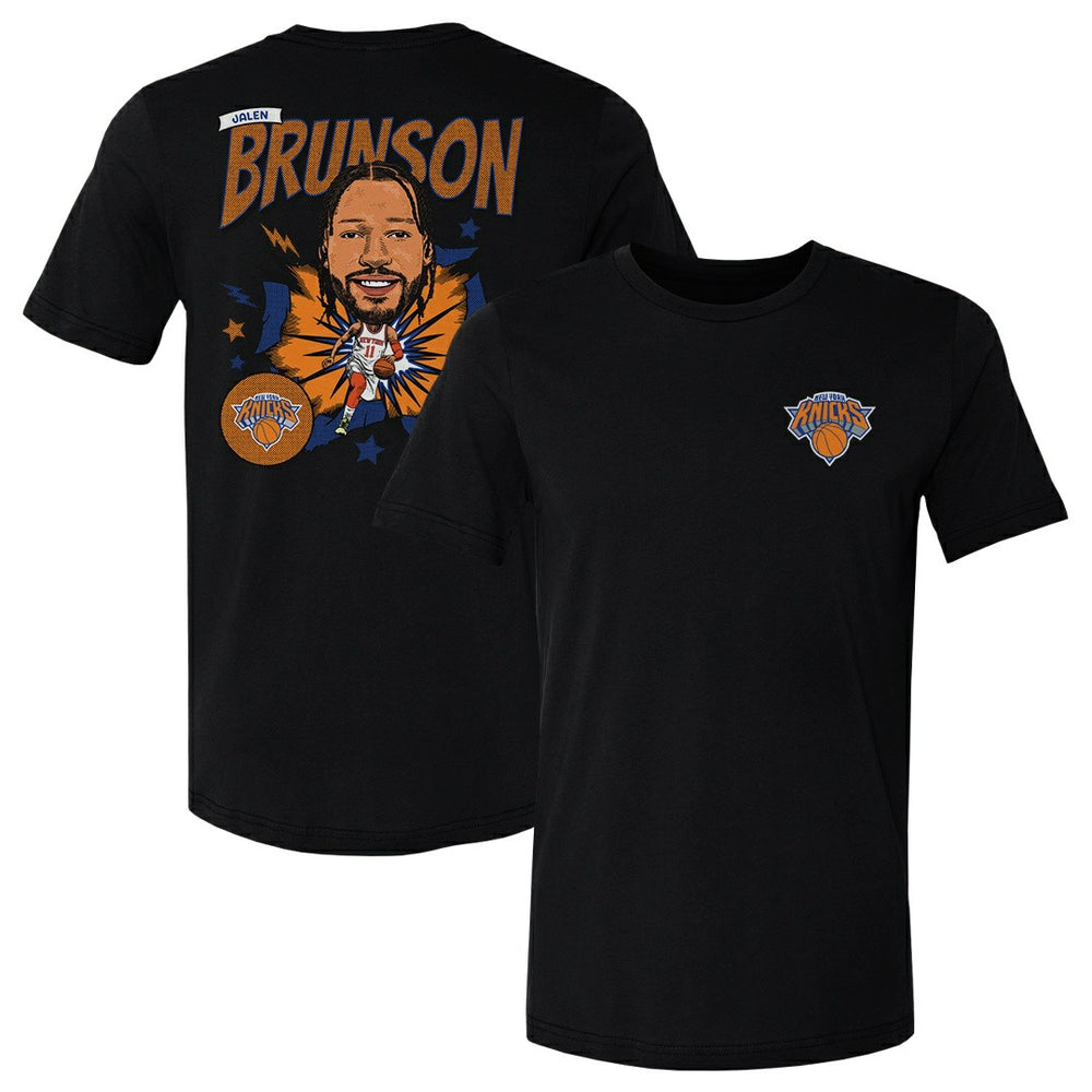 NBA Jalen Brunson New York Knicks 500 Level Caricature T-Shirt
