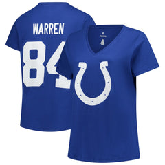 Tyler Warren  Women's Plus Size Name & Number V-Neck T-Shirt - Indianapolis Colts