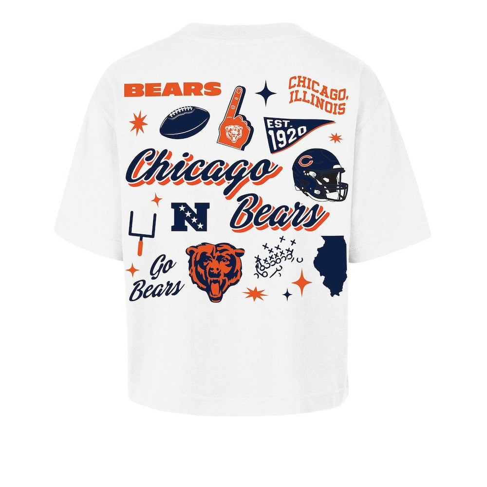 '47 Women's Collage Script Reed City T-Shirt - Chicago Bears
