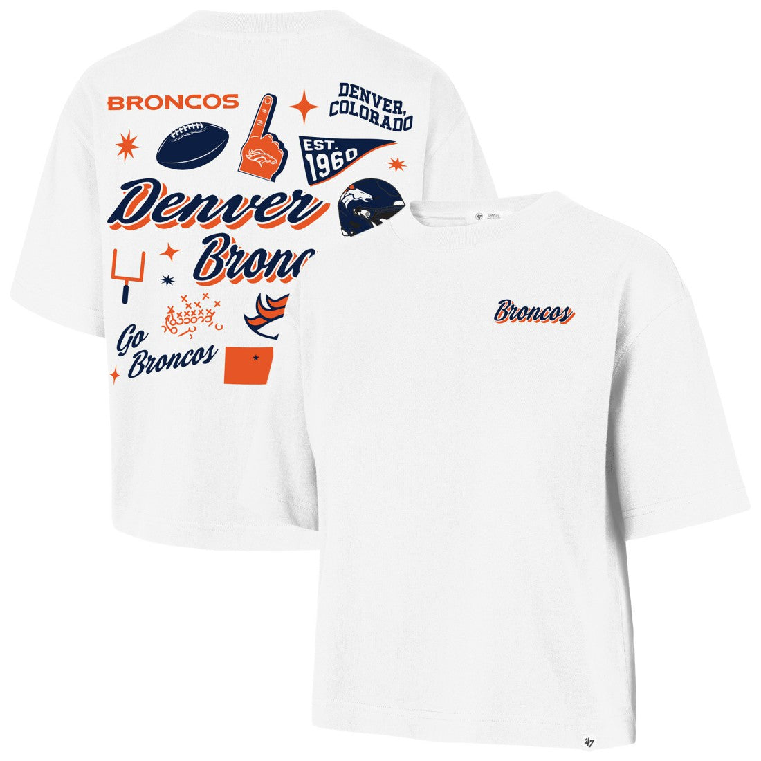 '47 Women's Collage Script Reed City T-Shirt - Denver Broncos