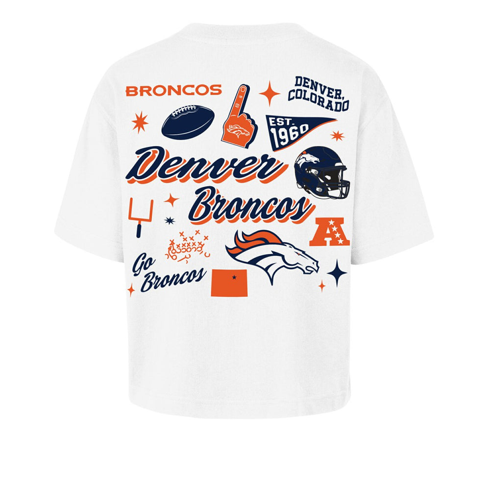 '47 Women's Collage Script Reed City T-Shirt - Denver Broncos