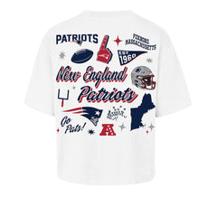 '47 Women's Collage Script Reed City T-Shirt - New England Patriots