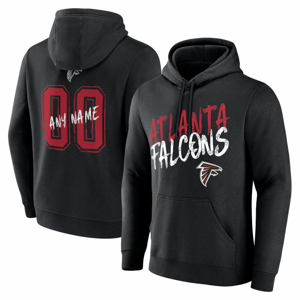 Hustle Personalized Name & Number Hoodie - Atlanta Falcons