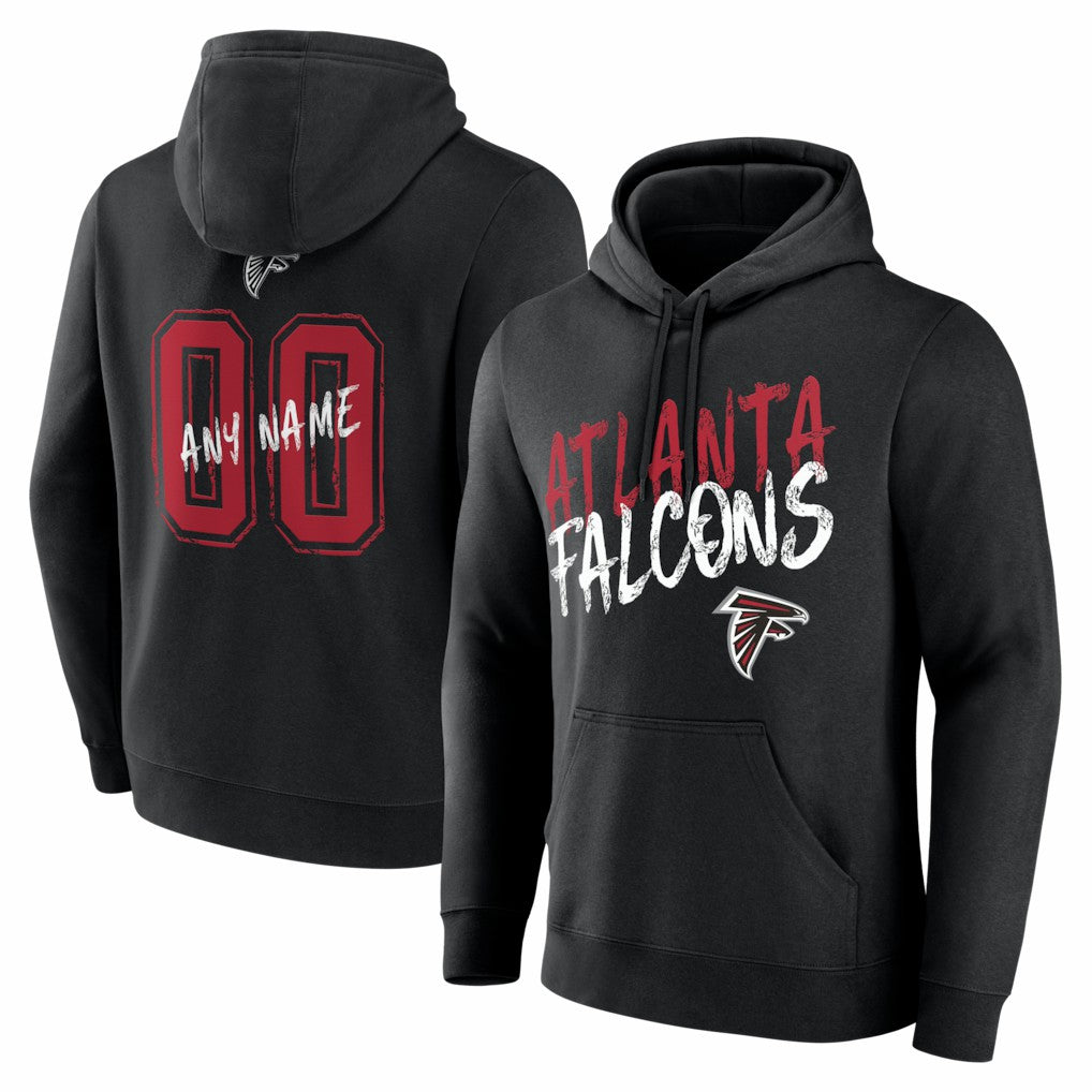 Hustle Personalized Name & Number Hoodie - Atlanta Falcons